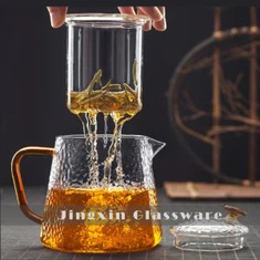 Bule de vidro borossilicato Malleolar Stria com filtro de vidro